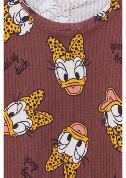 Daisy Duck Desenli Kısa Kollu Çocuk Pijama Takımı (Papatya Ördeği) fırsatları