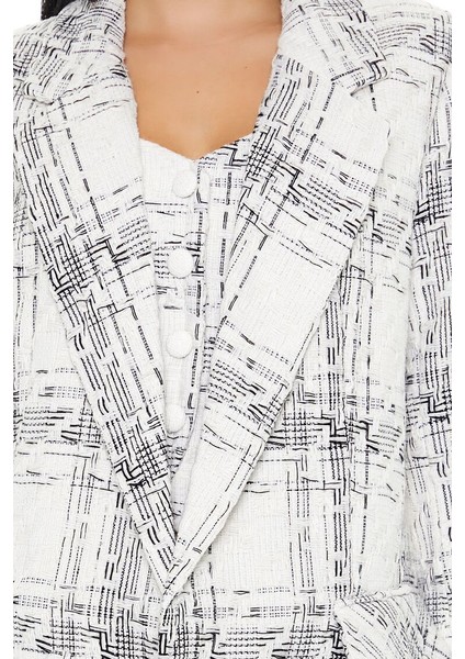 Ekose Desenli Blazer Ceket modelleri