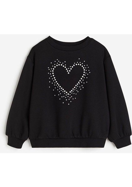 Kız Çocuk Sweatshirt Taş Kalpli fiyatları