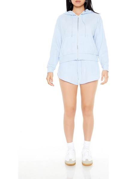 Termal Fermuarlı Kapüşonlu Sweatshirt