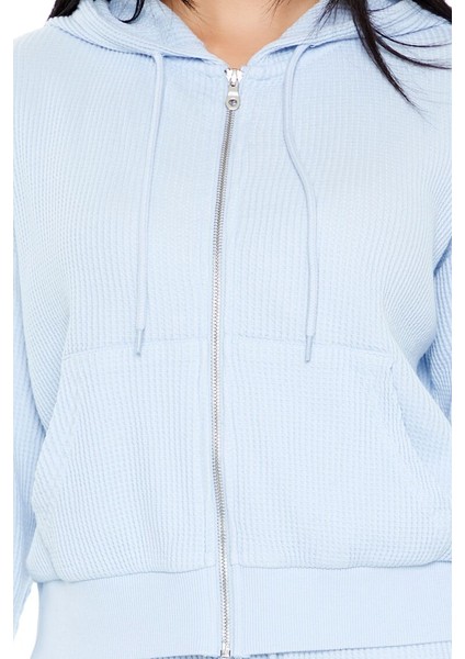 Termal Fermuarlı Kapüşonlu Sweatshirt