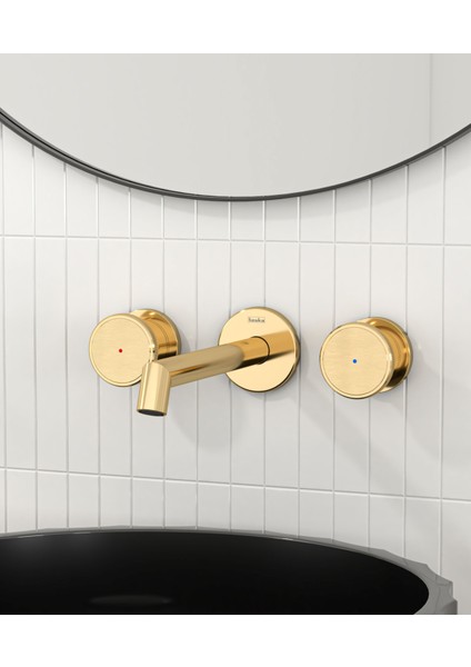 Grande Shine Lavabo Bataryası-Altın