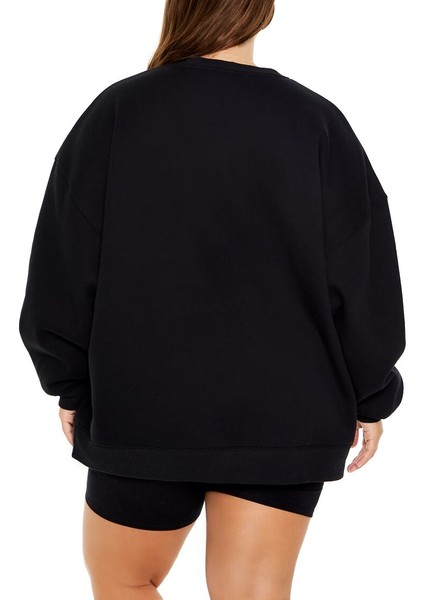 Plus Size Newport Baskılı Sweatshirt