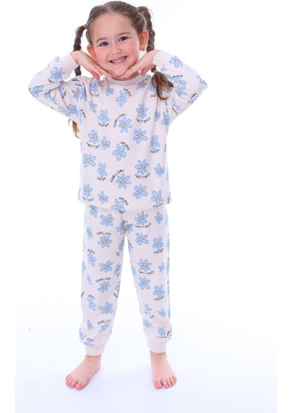 Sweet Daisy Desenli Kız Çocuk Pijama Takımı