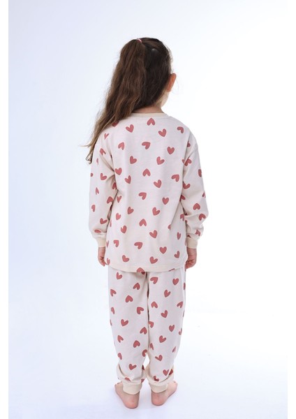 Minik Kalpler Desenli %100 Pamuk Kız Çocuk Pijama Takımı fırsatları