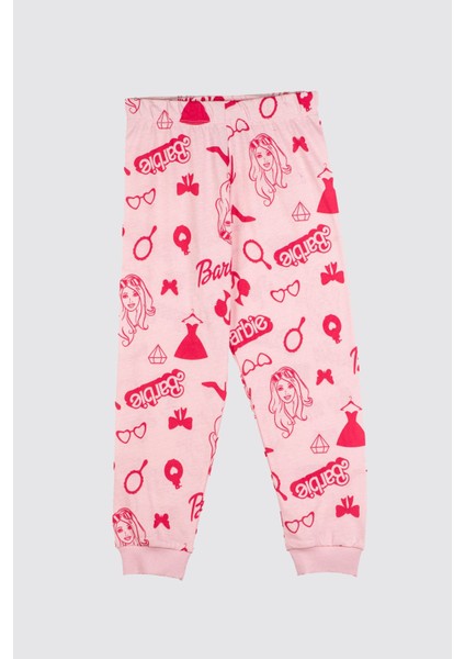 Barbie Desenli %100 Pamuk Kız Çocuk Pijama Takımı modelleri