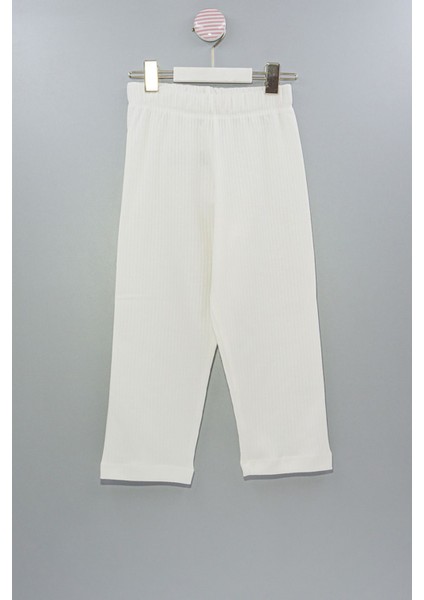 Fitilli Cepli Ekru Kız Çocuk Pijama Takımı fırsatları
