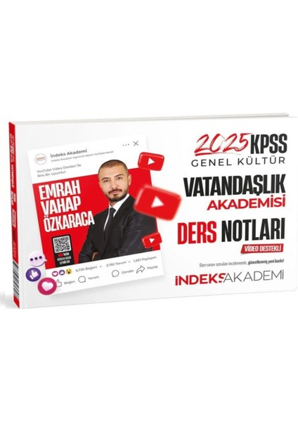 Indeks Akademi Yayıncılık 2025 Kpss Vatandaşlık Akademisi Video Ders Notları – Emrah Vahap Özkaraca