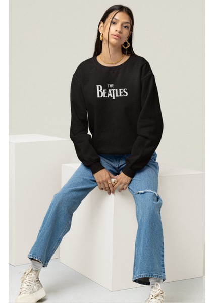 Unisex The Beatles V2 Sırt Baskılı Kapüşonsuz Sweatshirt, Oversize Rock Band Baskılı Sweatshirt fiyatları
