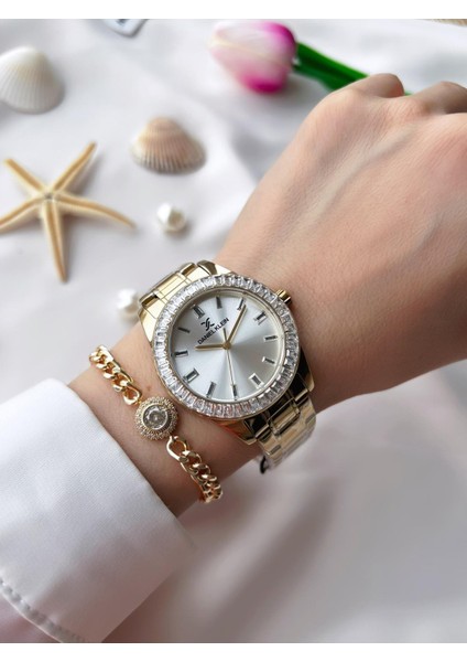 Çelik Kordon 30 mt Suya Dayanıklı Kadın Kol Saati+Bileklik BFG.13484.X6 fiyatları