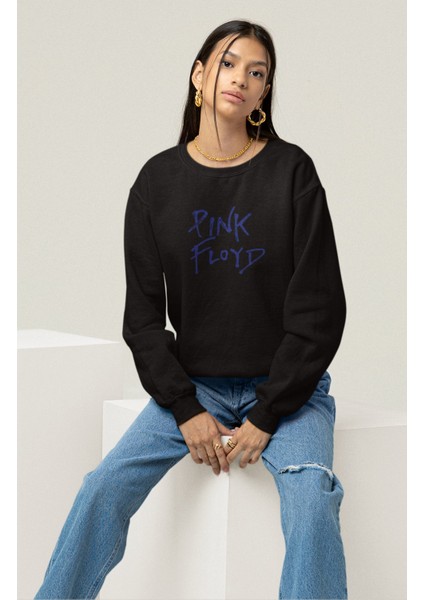 Unisex Pink Floyd Sırt Baskılı Kapüşonsuz Sweatshirt, Oversize Rock Grup Baskılı Sweatshirt fiyatları