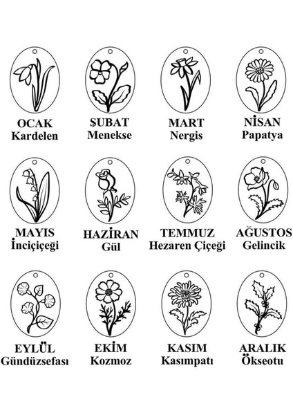 925 Ayar Gümüş Element Doğum Çiçeği Kolye