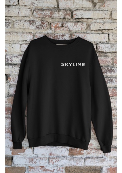 Unisex Skyline Paul Walker Imza Sırt Baskılı Kapüşonsuz Sweatshirt,oversize Araba Temalı Sweatshirt fiyatları