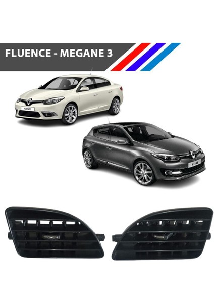 Fluence - Megane 3 Havalandırma Izgarası Köşe Yan Krom Uçlu Sol Sağ Takım 687616094R