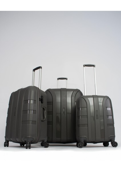 PP500 Dark Grey Valiz 3'lü Set
