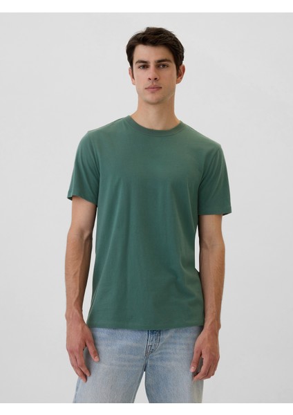 Erkek Yeşil Everyday Soft Sıfır Yaka T-Shirt