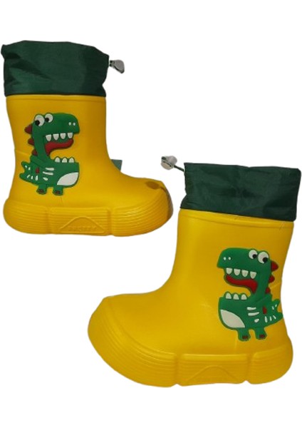 Erat Çocuk Kışlık Pvc Içi Sıcak Astarlı Su Geçirmez Yağmur Bot Çizme