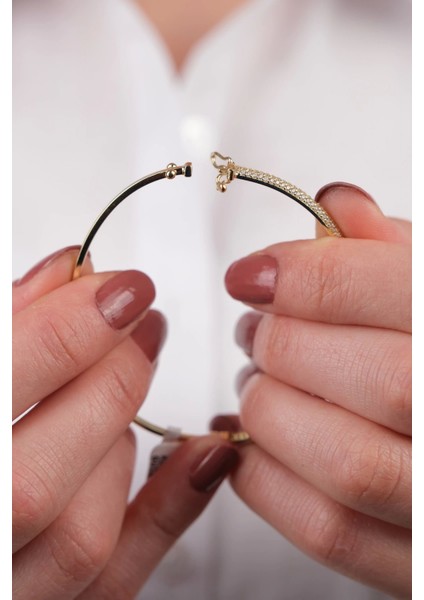 14 Ayar Altın Taşlı Düz Kelepçe indirimleri