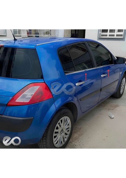 Renault Megane 2 Cam Çıtası (Hb) Krom 4 Parça 2004 - 2010