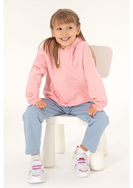 Kız Çocuk Pudra Sweatshirt 50297438-VR042