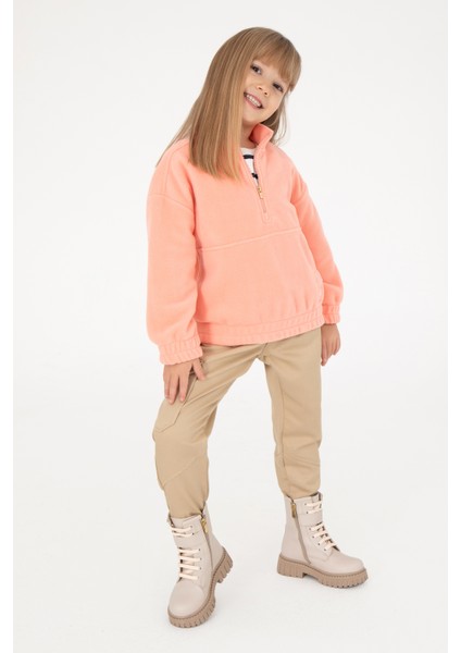 Kız Çocuk Somon Sweatshirt 50298983-VR047
