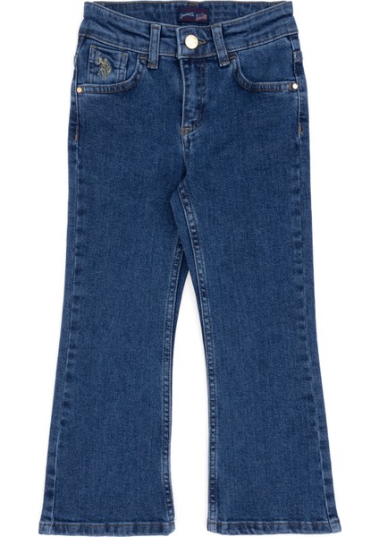 U.S. Polo Assn. Kız Çocuk Mavi Jean Pantolon 50298528-DN0022