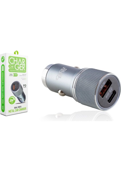 CR90 20W 3.4A Hızlı Pd+Usb Çıkışlı Araç Şarj Başlığı