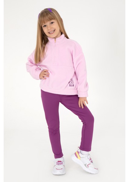 U.S. Polo Assn. Kız Çocuk Pembe Sweatshirt 50298983-VR041