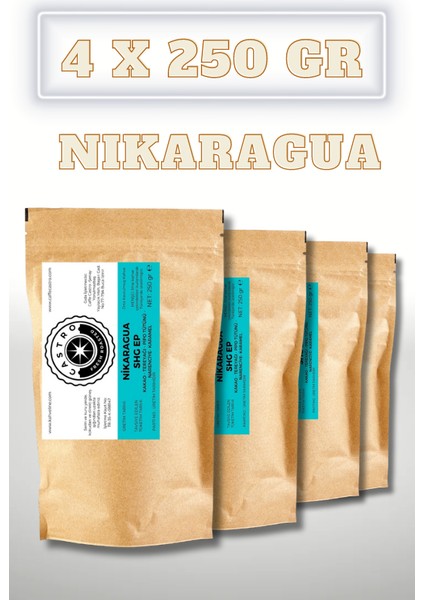 Nikaragua Shg French Press Öğütülmüş Kahve 1 kg (4x250 Gr)