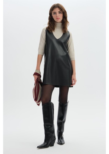 Siyah Deri Elbise fiyatları