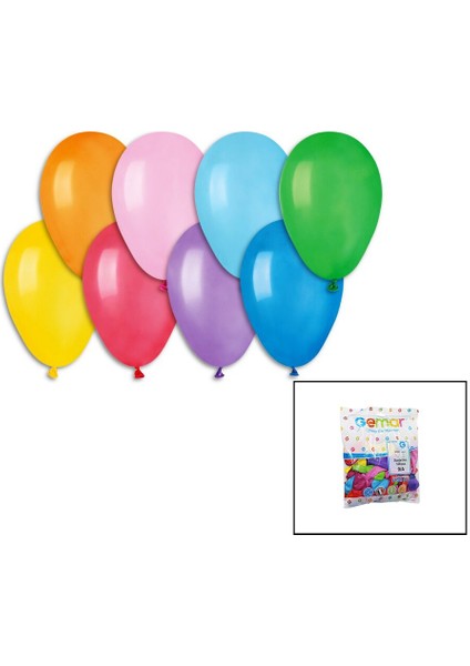Klasik Renkli Balon 7 Inç - 19 cm - 100PCS (4767) - NEF6530-6774
