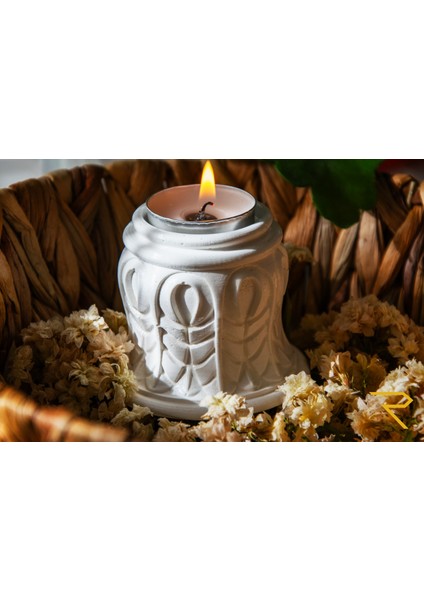 Keops Mumluk / Relhome Dekoratif Mumluk Serisi / Beyaz