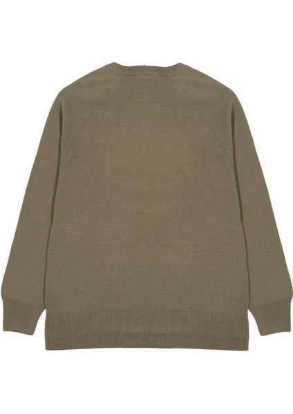 Açık Yeşil Bisiklet Yaka Kazak modelleri