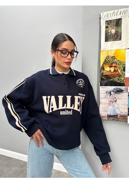 Polo Yaka Şardonlu Valley Sweatshirt