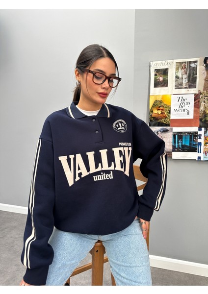 Polo Yaka Şardonlu Valley Sweatshirt