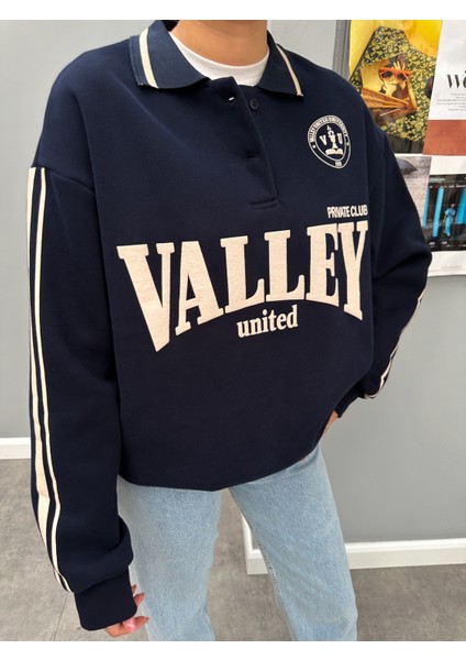 Polo Yaka Şardonlu Valley Sweatshirt