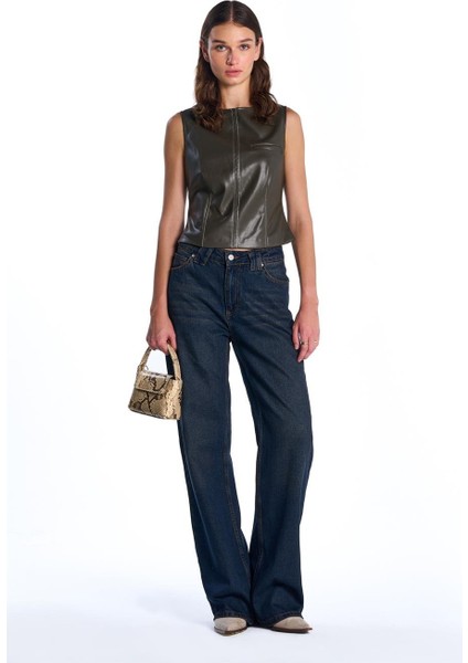 Lacivert Straight Fit Jean