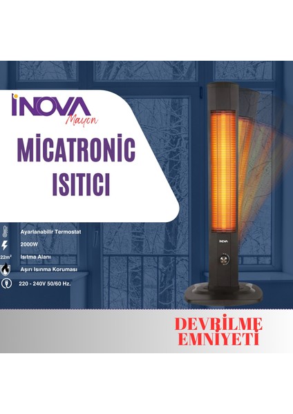 Mayon 2000W Micatronic Dik Isıtıcı