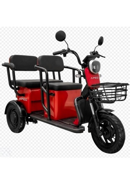 4M408 9900A 04  M.apm5: Elektrikli Üç Tekerlekli Moped (Kırmızı)