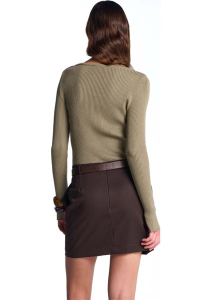 Haki Uzun Kol Fitilli Kazak indirimleri