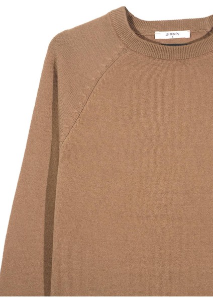 Açık Kahve Bisiklet Yaka Kazak fiyatları