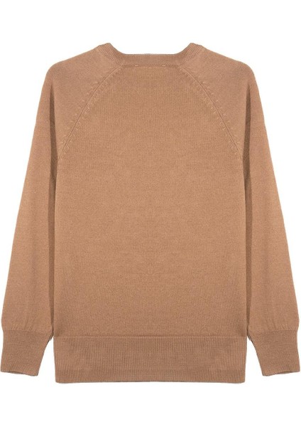 Açık Kahve Bisiklet Yaka Kazak modelleri