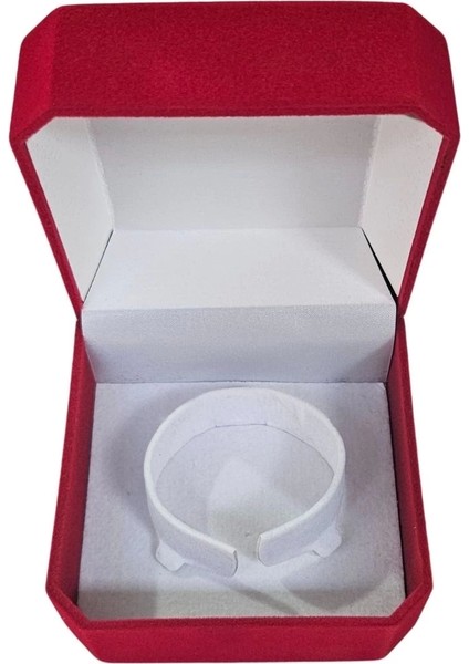 Yüksek Kelepçe& Bilezik Kutusu Kadife Kırmızı