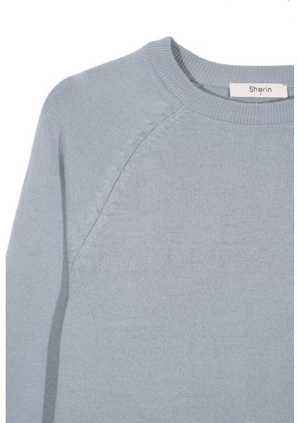 Açık Mavi Bisiklet Yaka Kazak fiyatları