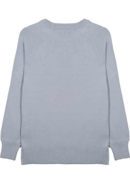 Açık Mavi Bisiklet Yaka Kazak modelleri