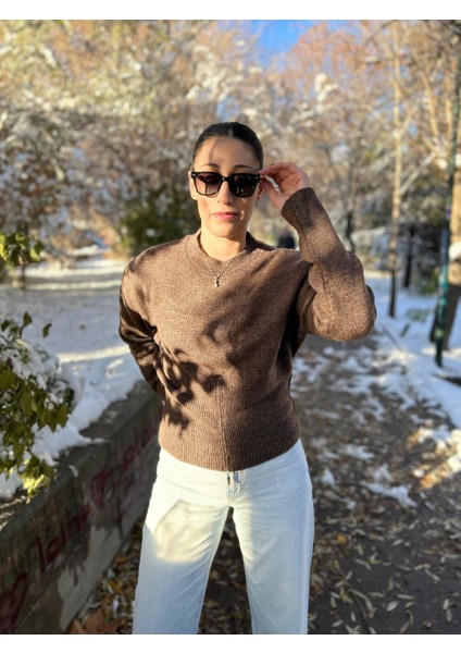 Önü Fermuarlı Şık Triko Kazak