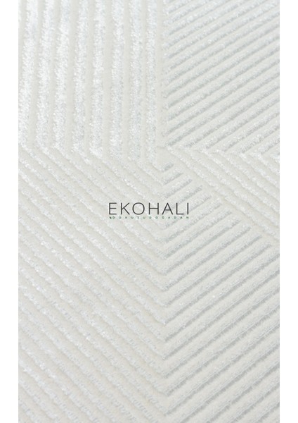 Sateen Lüks Koleksiyonu Kolay Kullanımlı Sık Dokuma Modern Halı STLUX01 Krem