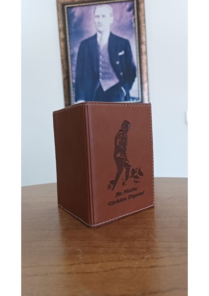 Dikişli Ata Baskılı Oto Ruhsat Kılıfı Deri Araç Ruhsat Koruyucu Ruhsatlık indirimleri