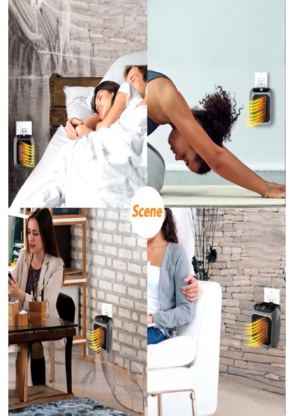 Taşınabilir Uzaktan Kumandalı Fanlı Isıtıcı Priz Tipi Zamanlayıcı Otomatik Kapanma Priz Isıtıcı 800W modelleri