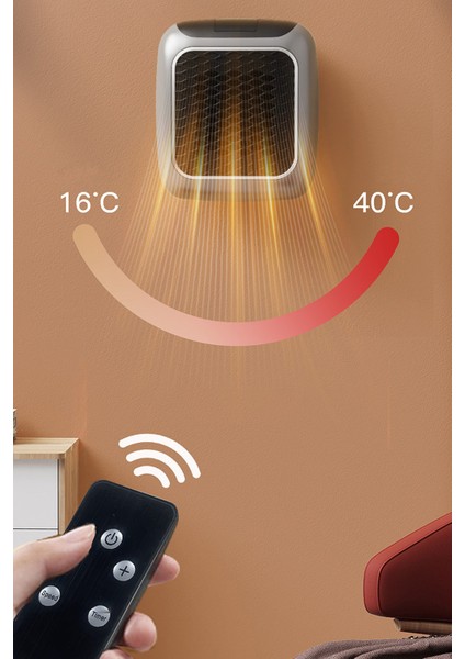 Taşınabilir Uzaktan Kumandalı Fanlı Isıtıcı Priz Tipi Zamanlayıcı Otomatik Kapanma Priz Isıtıcı 800W indirimleri
